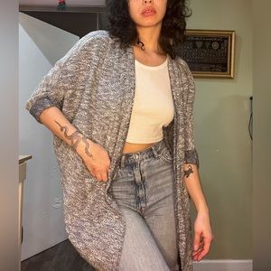 cozy long american apparel knit cardigan w/ half sleeves